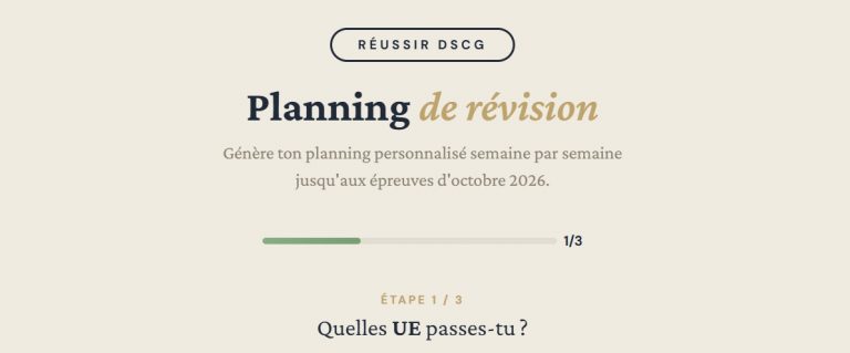 Planning de révision DSCG
